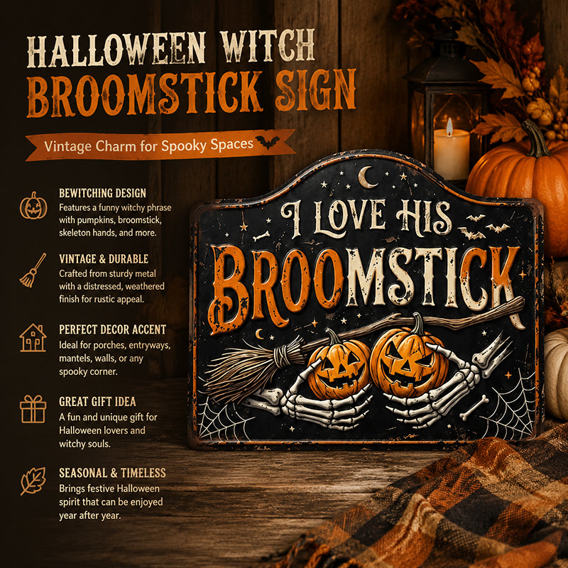 Halloween witch pumpkin decorative sign