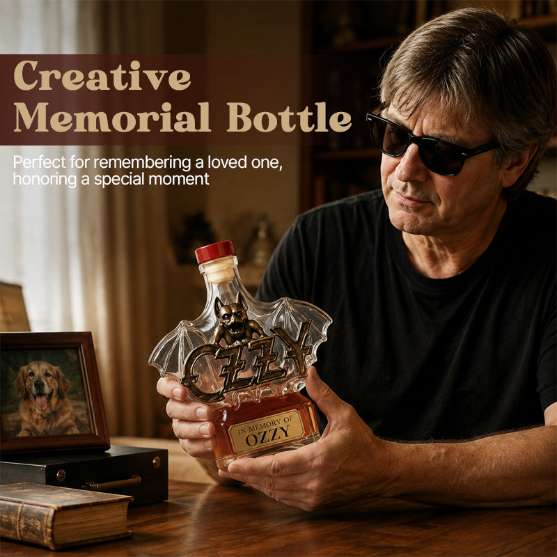 🍾 Rock Legend Memorial Tribute Bottle – Music Lover Keepsake & Display Decor