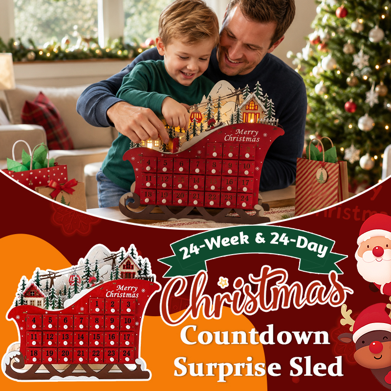 🎄 24-Week & 24-Day Christmas Countdown Surprise Sled 🎁