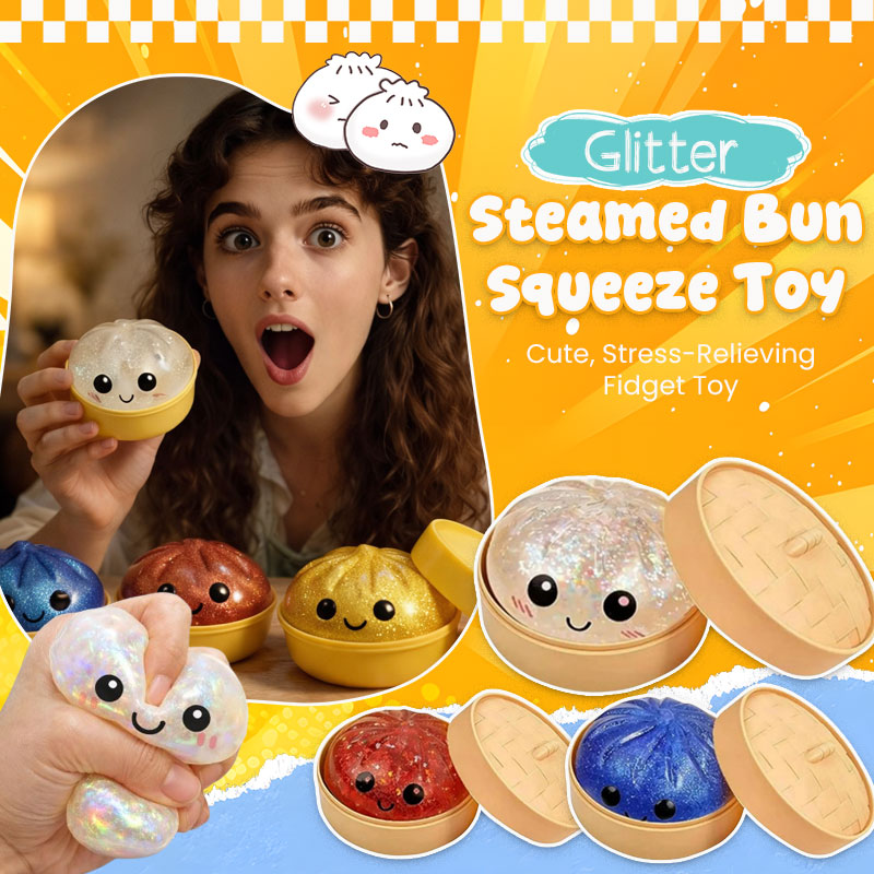 🎁Glitzerndes Dampfbrötchen-Quetschspielzeug - Limitierte Überraschungs-Squishy-Edition!