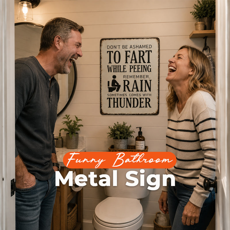 Funny Bathroom Sign – Vintage Restroom Humor Wall Decor