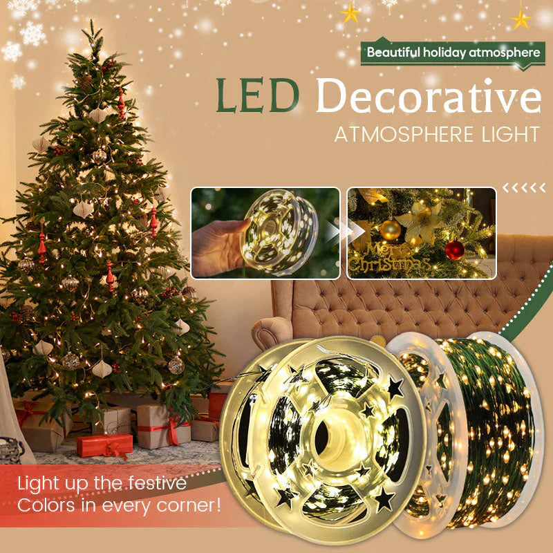 Copper wire fireworks string lights