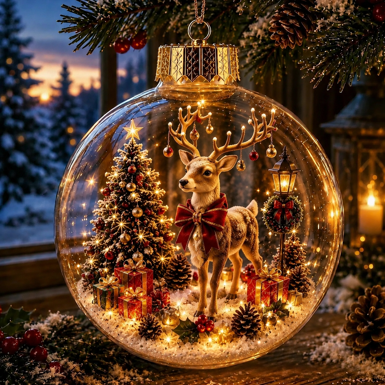 🎄Animal Christmas Snow Globe Ornament