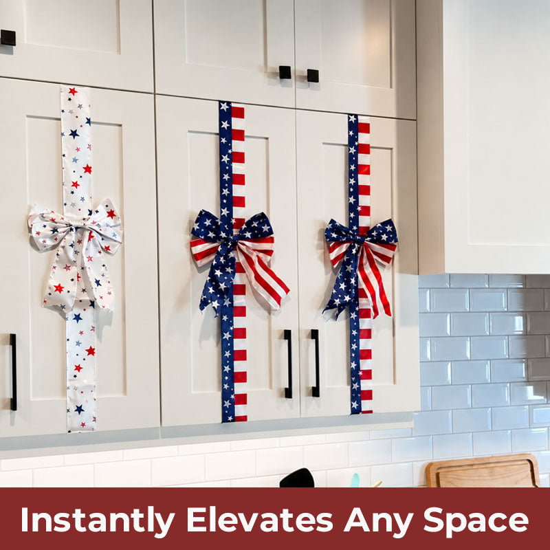 250th Anniversary Patriotic Ribbon Bow Decor