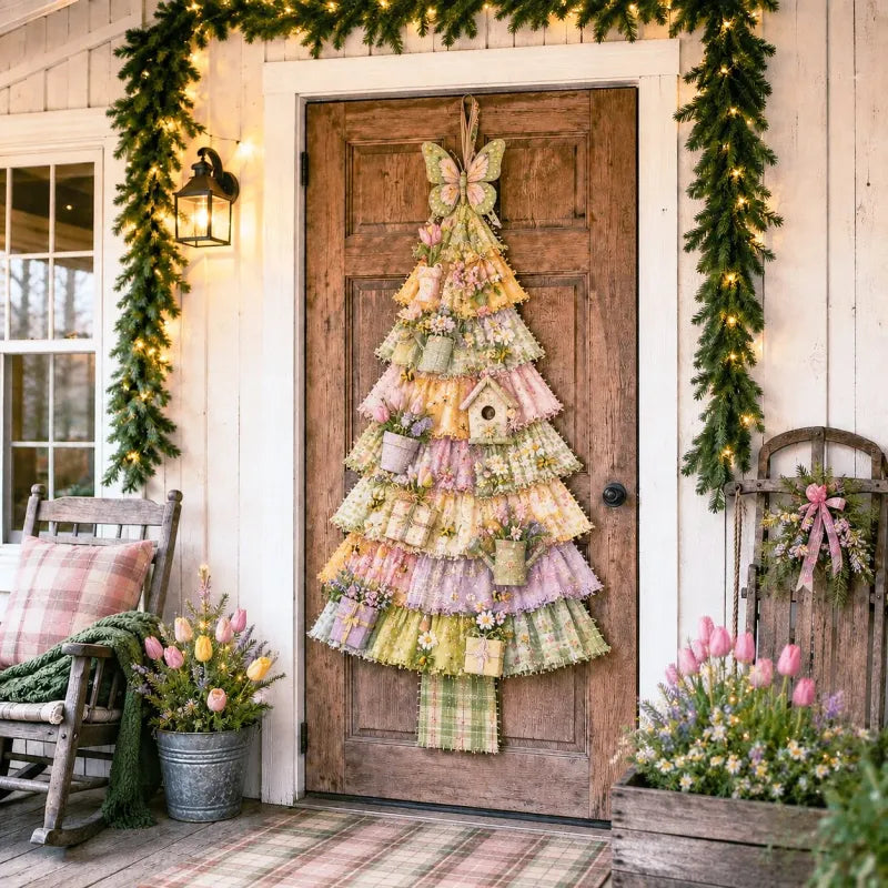 🎄 Heirloom Christmas DIY Patchwork Tree Door Hanging