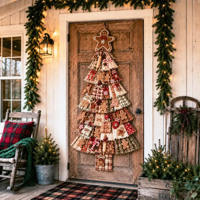 🎄 Heirloom Christmas DIY Patchwork Tree Door Hanging