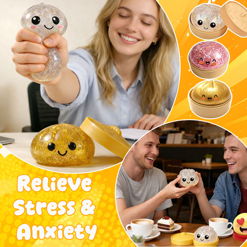 🎁Glitzerndes Dampfbrötchen-Quetschspielzeug - Limitierte Überraschungs-Squishy-Edition!
