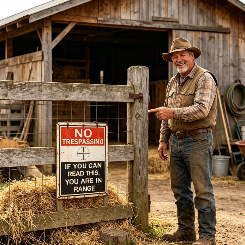 No Trespassing Sign – If You Can Read This, You're Within Range