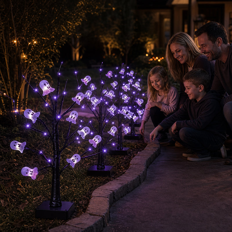 Haunted Glow Ghost Tree LED Light