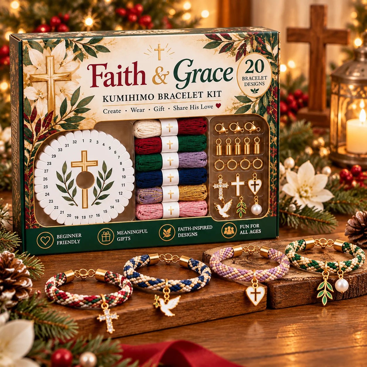 Faith and Grace Kumihimo bracelet kit