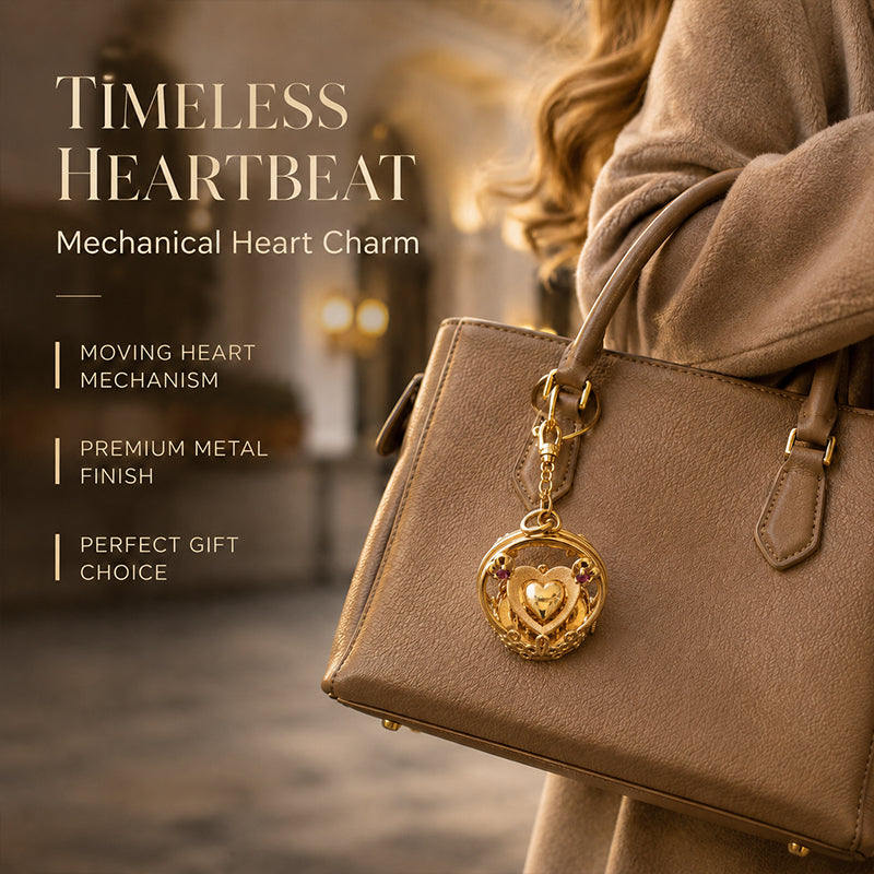  💛Heartbeat Mechanical Heart Pendant Necklace – Vintage Gear Heart Jewelry Gift for Her