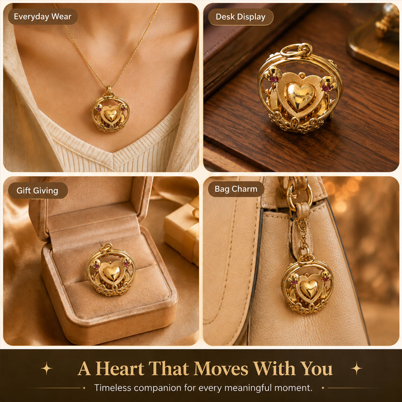  💛Heartbeat Mechanical Heart Pendant Necklace – Vintage Gear Heart Jewelry Gift for Her