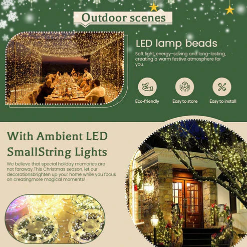 Copper wire fireworks string lights