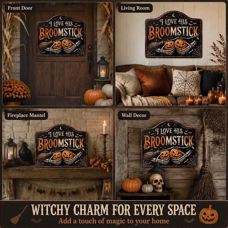 Halloween witch pumpkin decorative sign