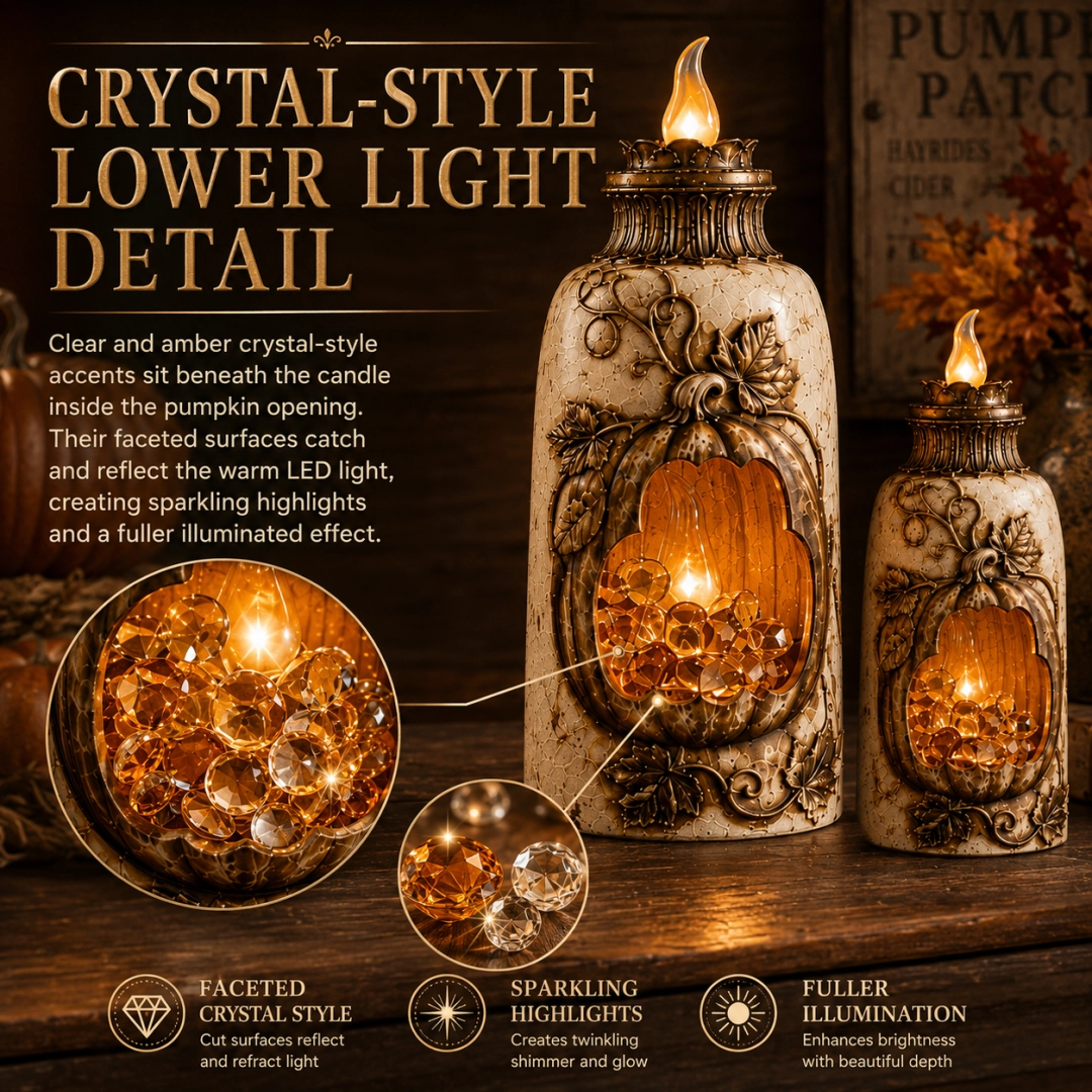 🎃 Vintage Lighted Pumpkin Fall Decor