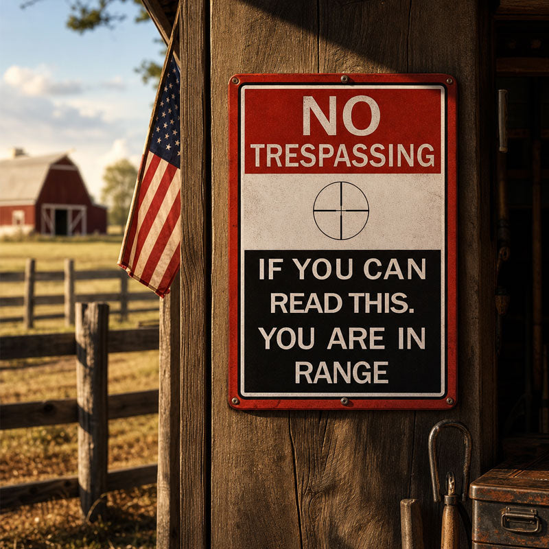 No Trespassing Sign – If You Can Read This, You're Within Range