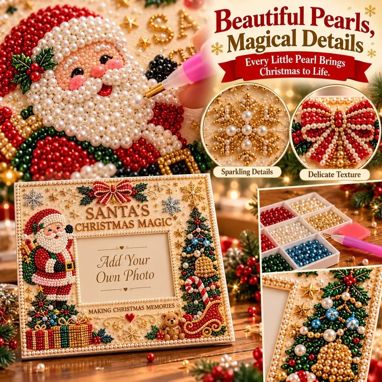 Christmas Pearl Art Detail