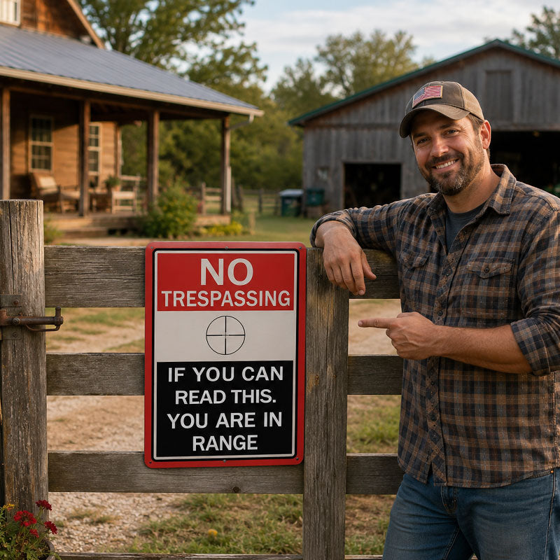 No Trespassing Sign – If You Can Read This, You're Within Range