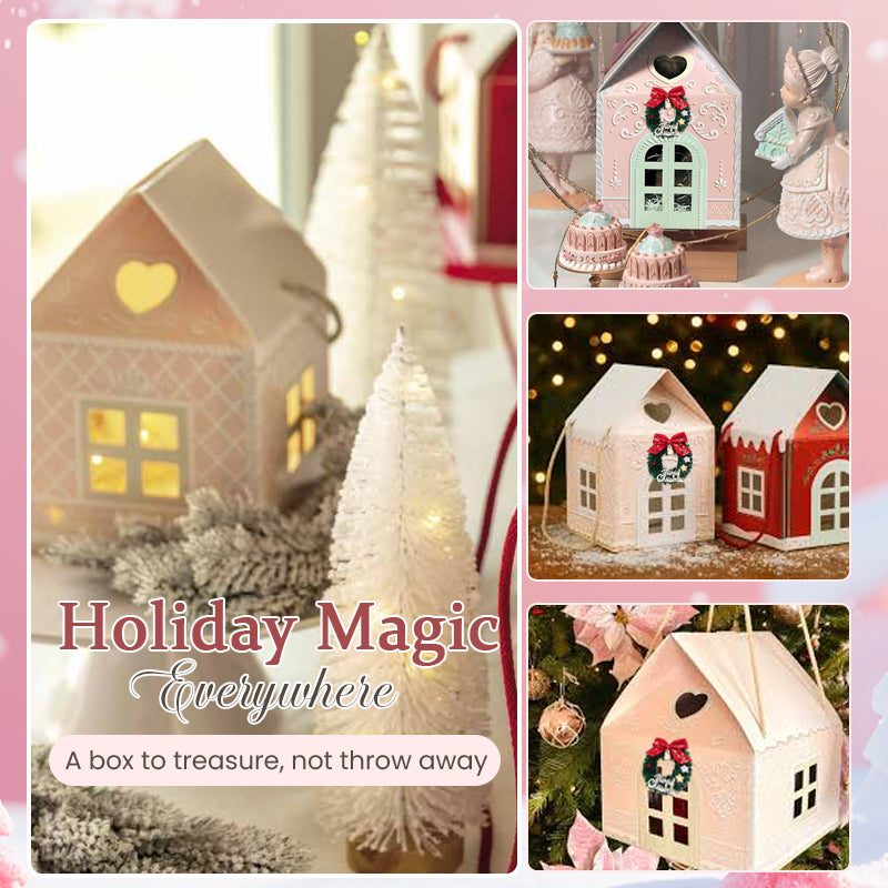 🎄Christmas Wonderland Cottage Gift Box – Reusable Holiday House Gift Packaging🎁