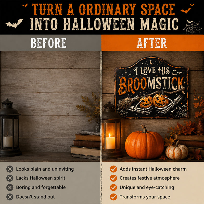 Halloween witch pumpkin decorative sign