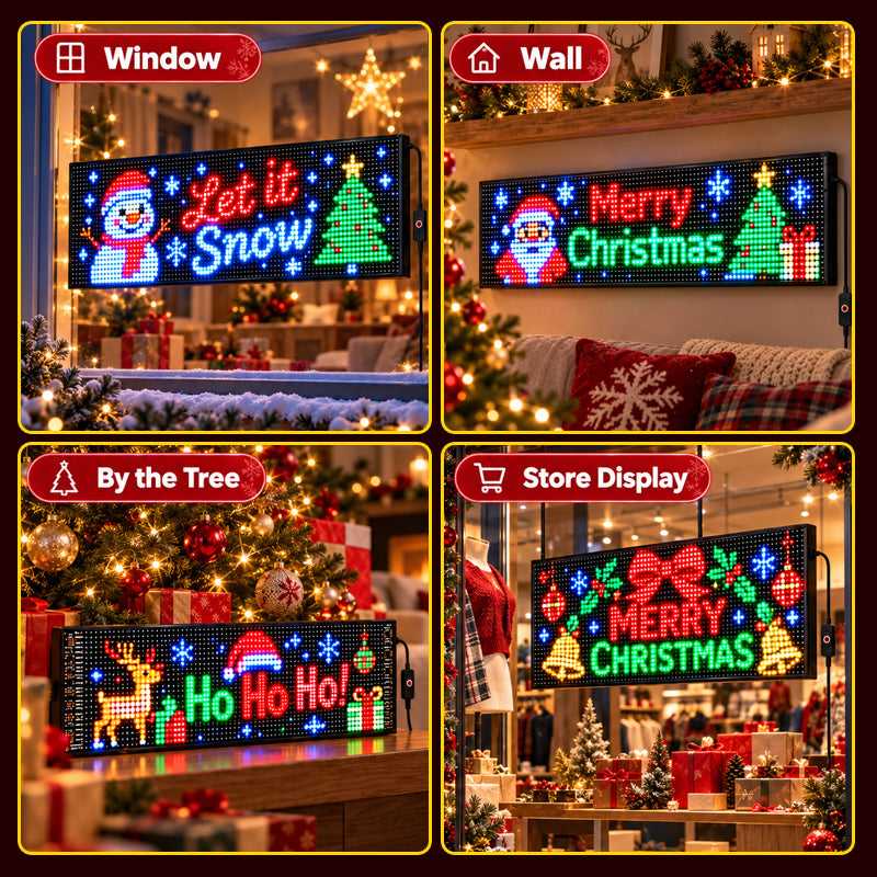 App-Controlled Animated Christmas LED Pixel Display