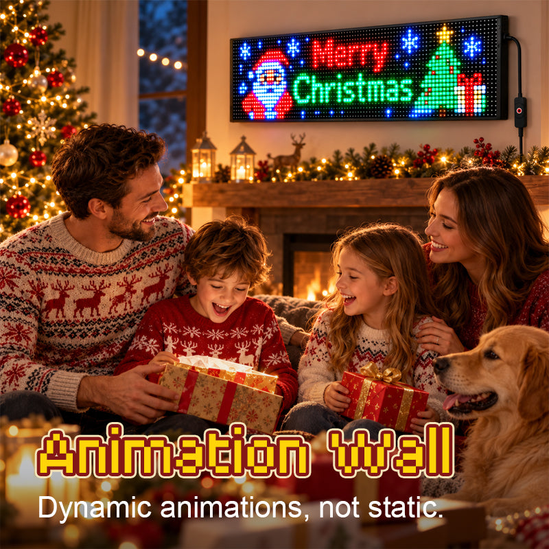 App-Controlled Animated Christmas LED Pixel Display