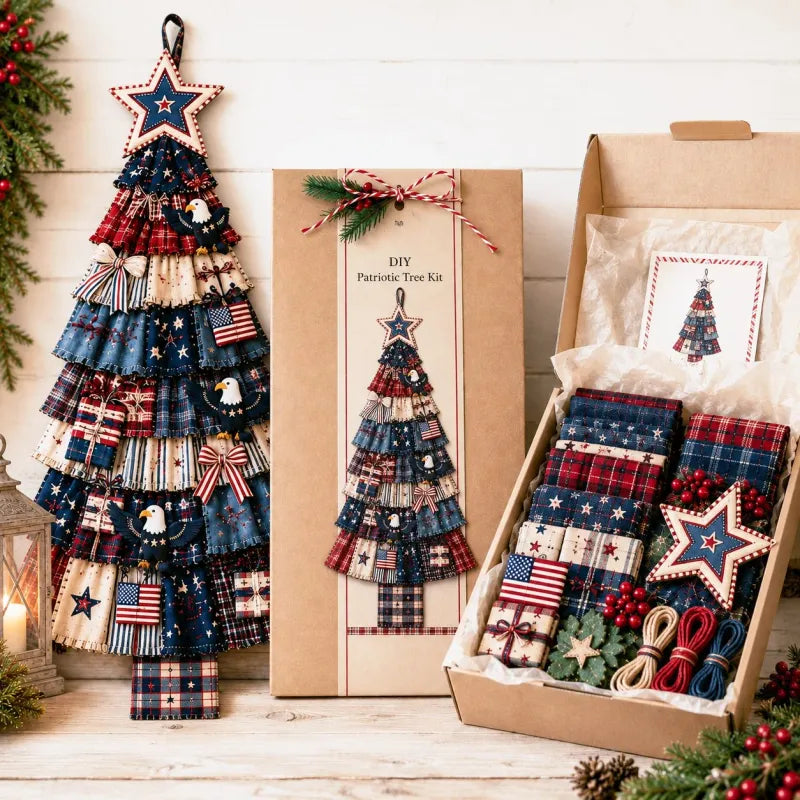 🎄 Heirloom Christmas DIY Patchwork Tree Door Hanging