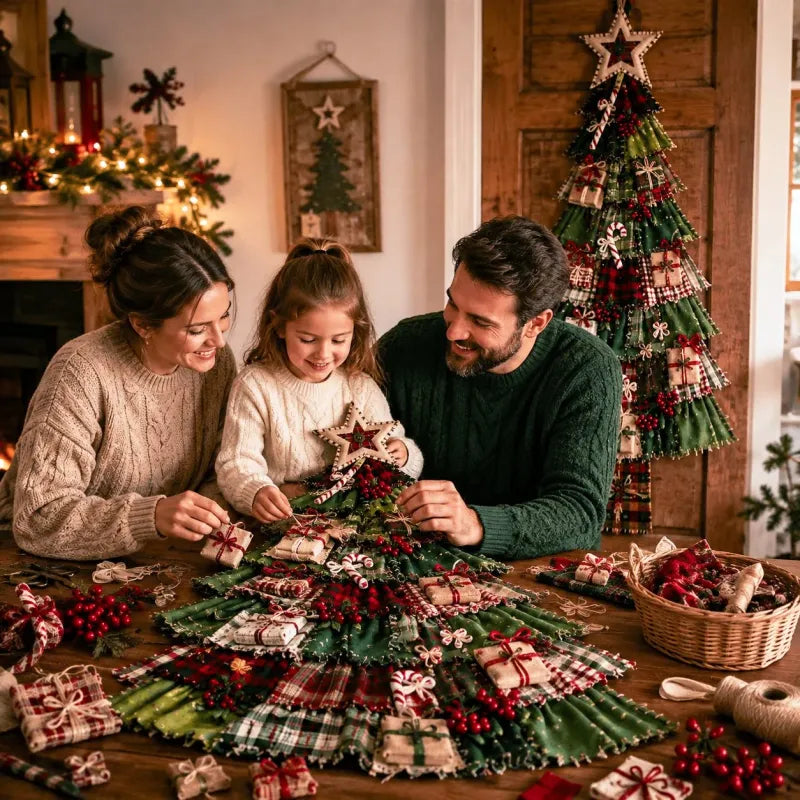 🎄 Heirloom Christmas DIY Patchwork Tree Door Hanging