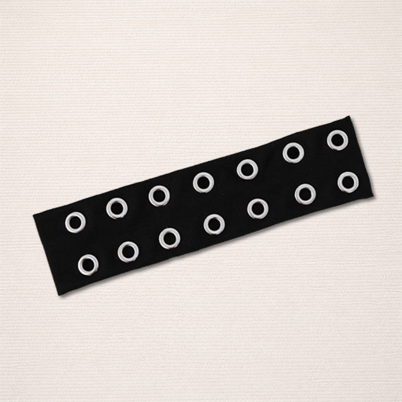 🖤 Punk Rivet Fashion Headband ⚡