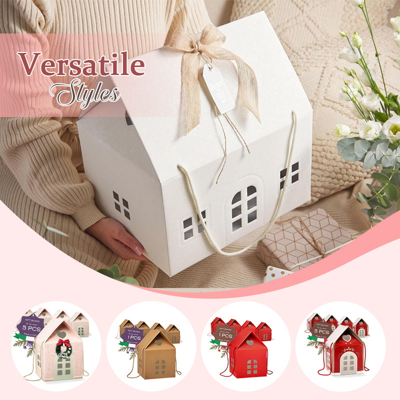 🎄Christmas Wonderland Cottage Gift Box – Reusable Holiday House Gift Packaging🎁