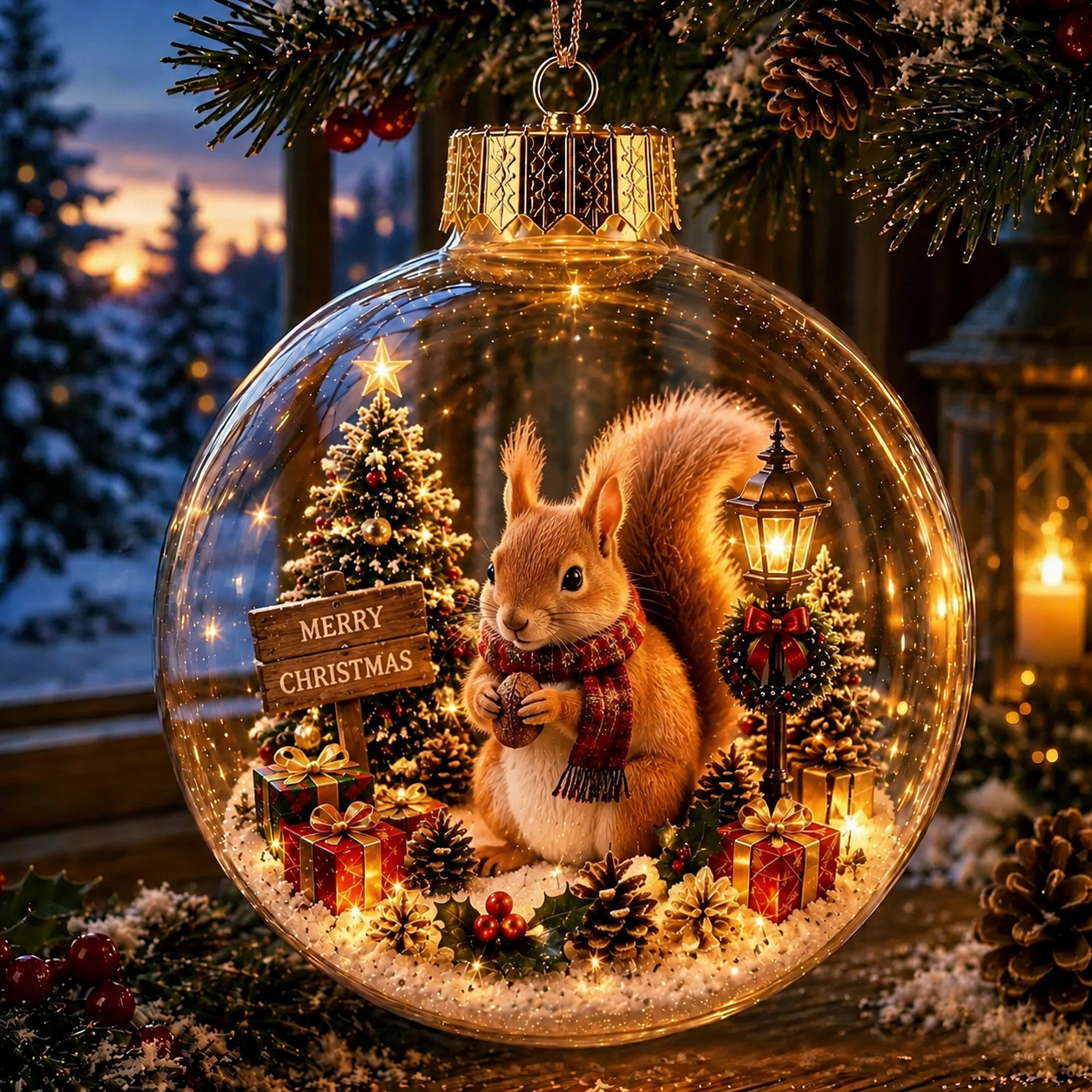 🎄Animal Christmas Snow Globe Ornament