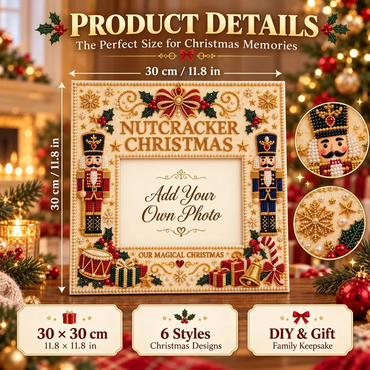 Christmas Pearl Art Photo Frame Product Details