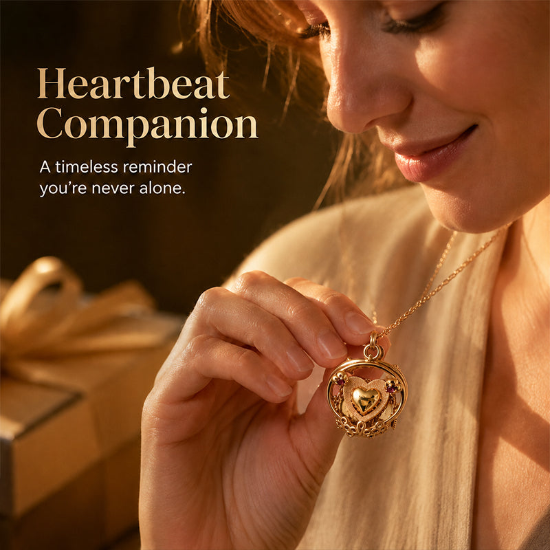 💛Heartbeat Mechanical Heart Pendant Necklace – Vintage Gear Heart Jewelry Gift for Her