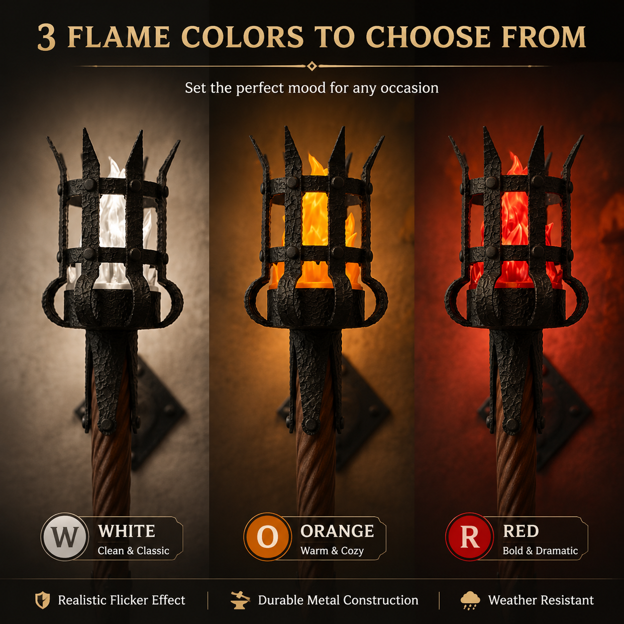 🔥Medieval Flame Torch Wall Light🏰