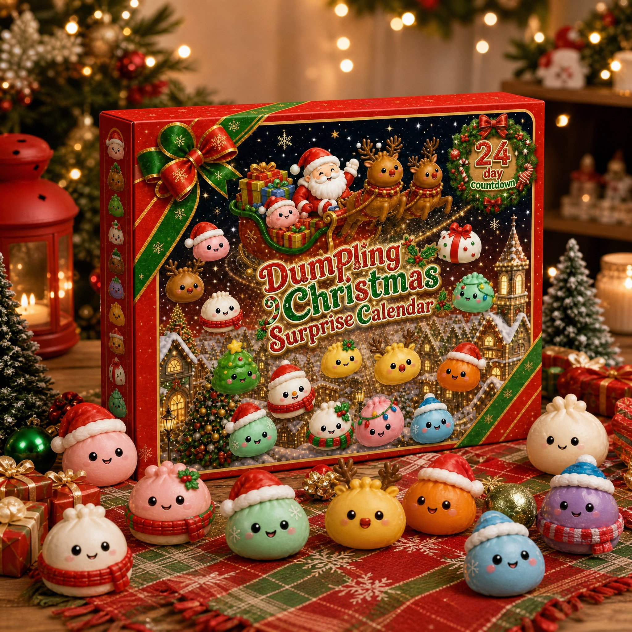 🎄 Christmas Dumpling Squishy Advent Calendar 2026 | 24-Day Countdown
