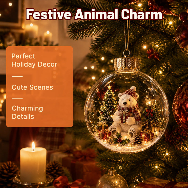 🎄Animal Christmas Snow Globe Ornament