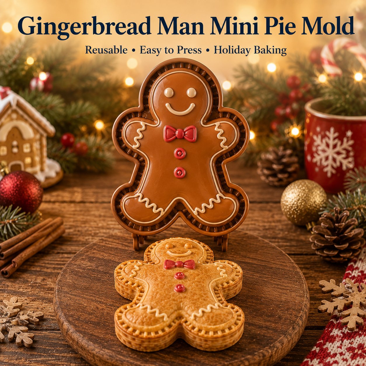 🎄 🎄 Christmas Character Mini Pie Maker – Holiday Hand Pie Mold & Press