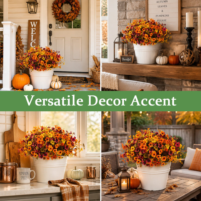 🍂Autumn Eucalyptus & Violet Artificial Flowers for Home Decor