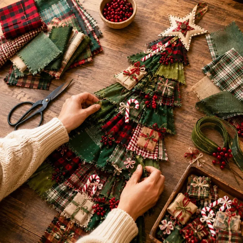 🎄 Heirloom Christmas DIY Patchwork Tree Door Hanging