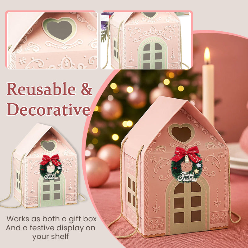 🎄Christmas Wonderland Cottage Gift Box – Reusable Holiday House Gift Packaging🎁