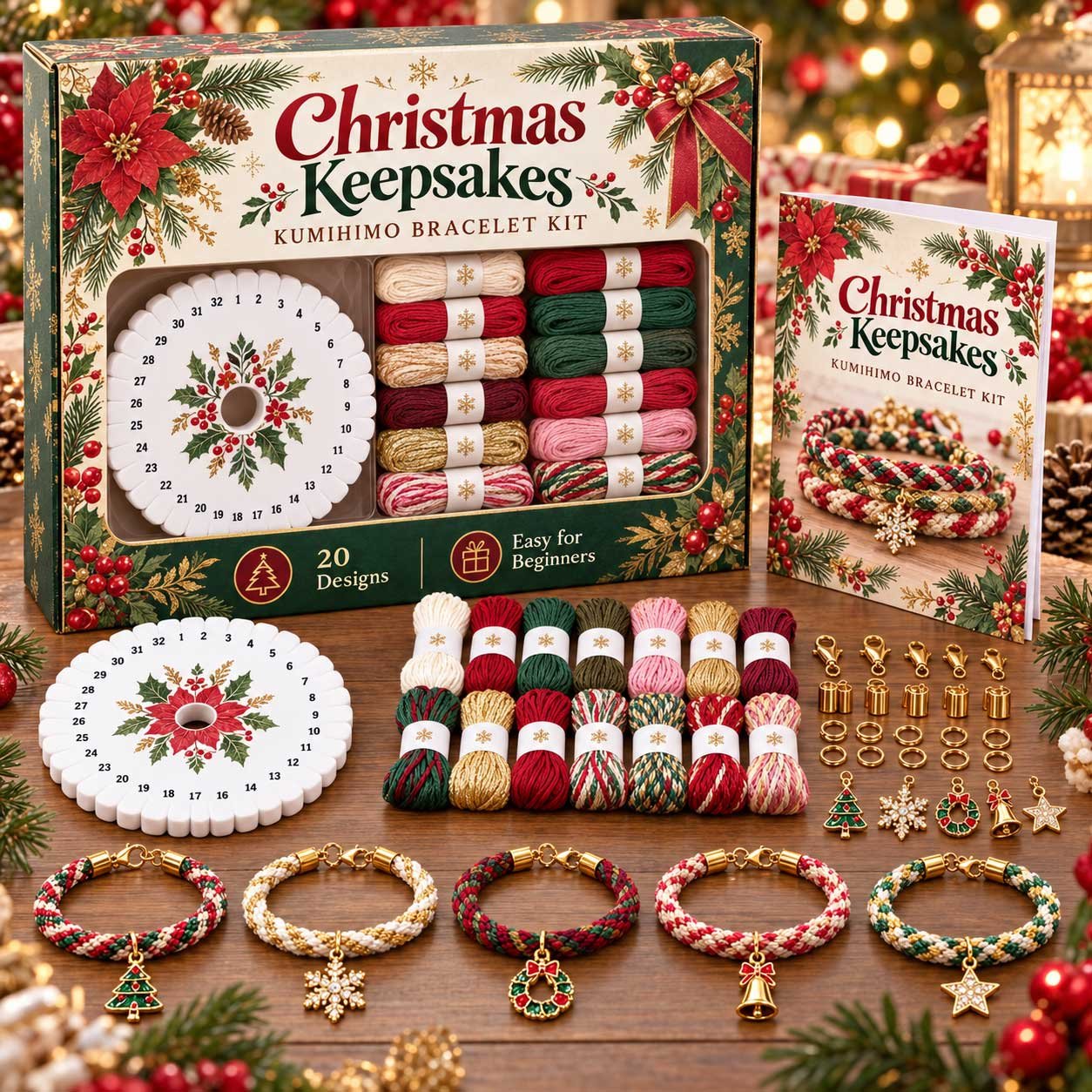 Christmas Keepsakes Kumihimo bracelet kit