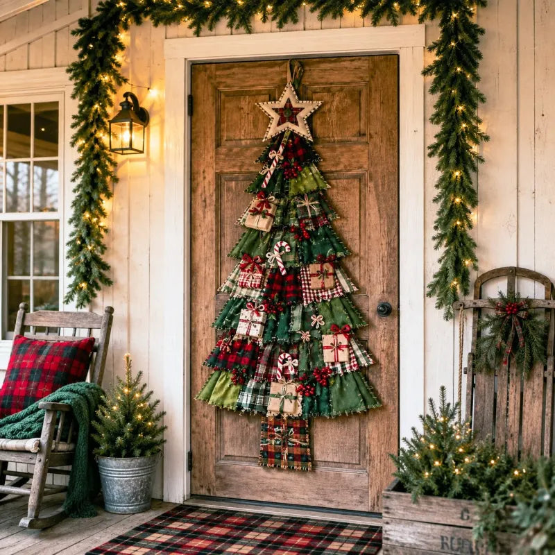 🎄 Heirloom Christmas DIY Patchwork Tree Door Hanging