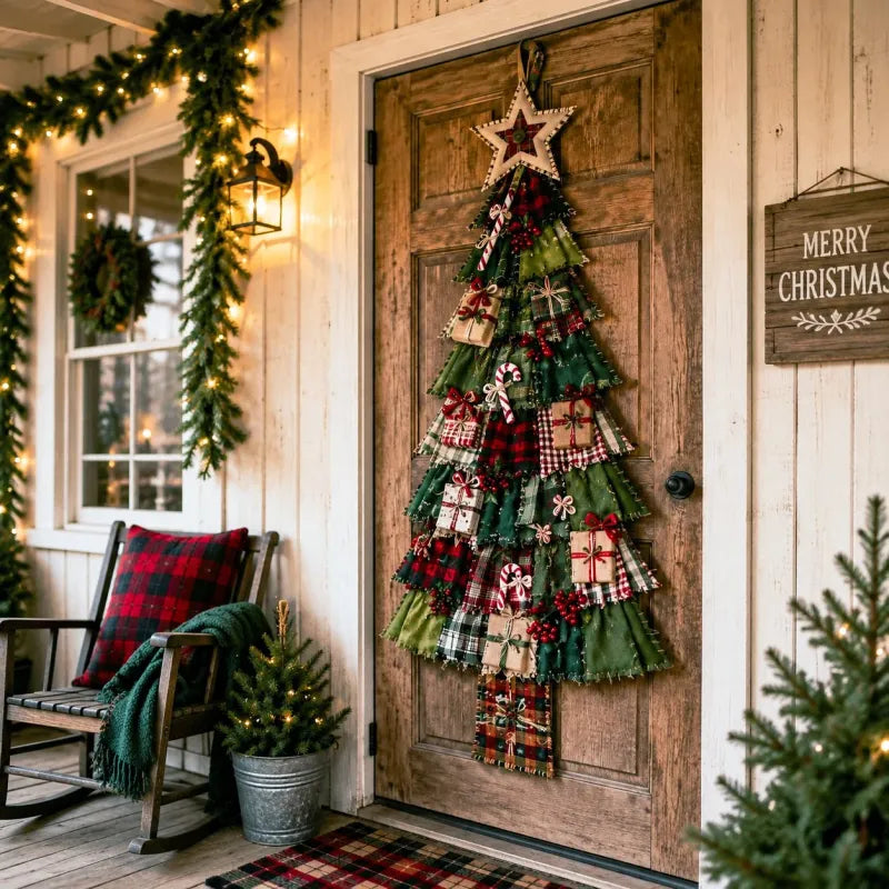 🎄 Heirloom Christmas DIY Patchwork Tree Door Hanging