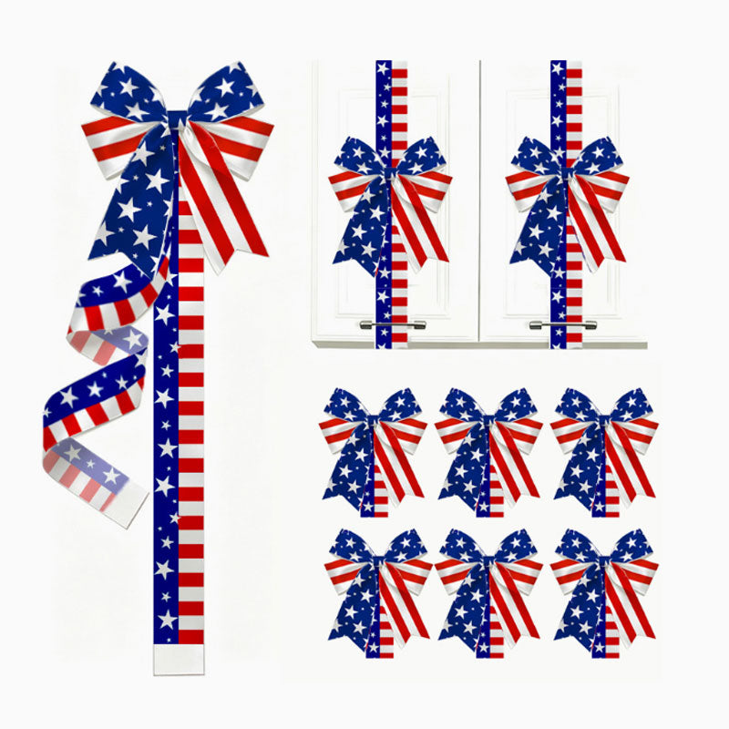 250th Anniversary Patriotic Ribbon Bow Decor