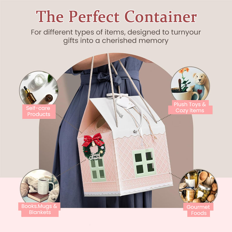 🎄Christmas Wonderland Cottage Gift Box – Reusable Holiday House Gift Packaging🎁