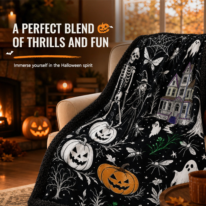 🎃 DIY Halloween Coloring Sherpa Blanket