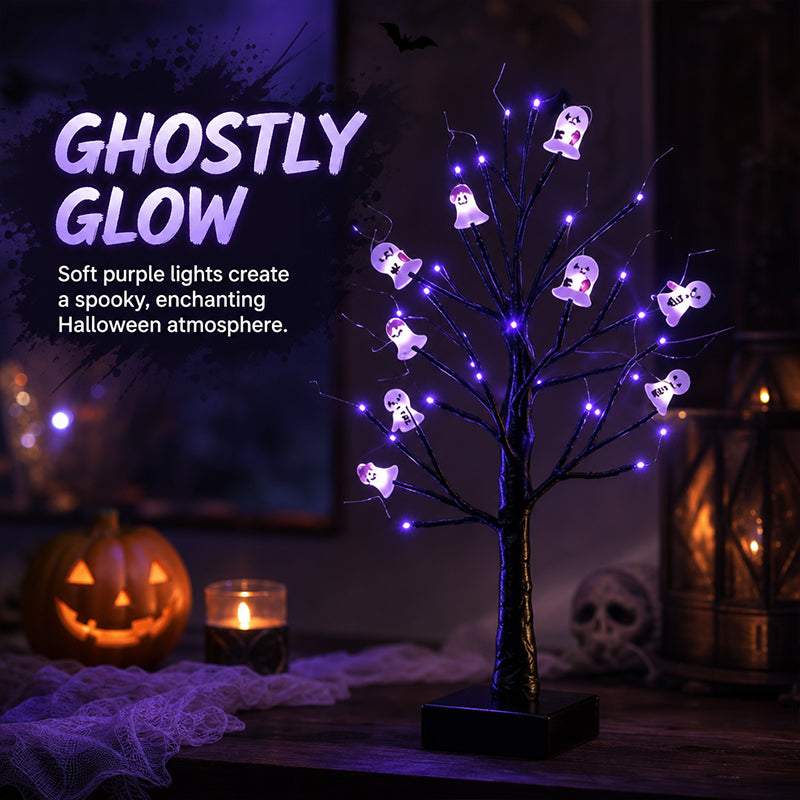 Haunted Glow Ghost Tree LED Light