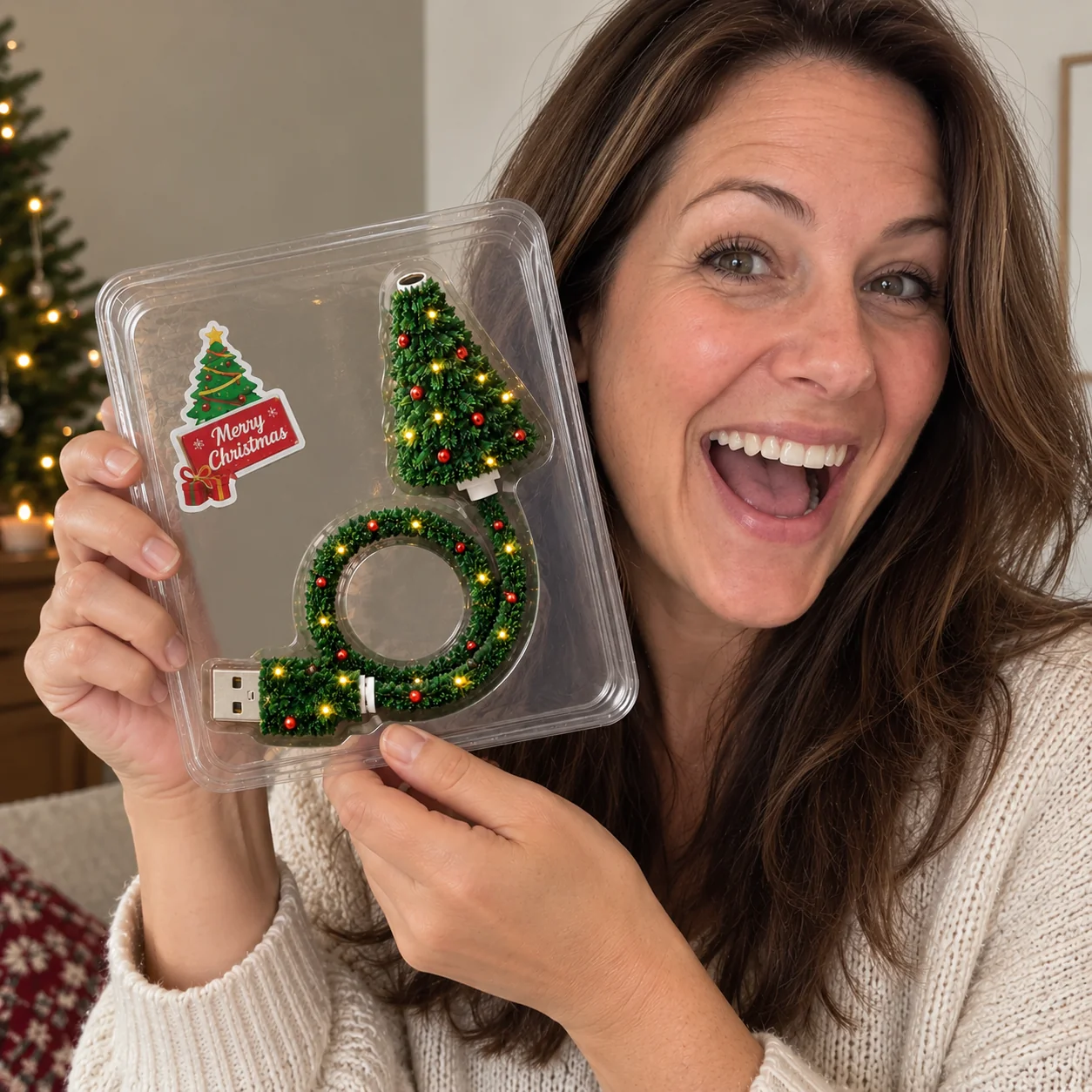 Christmas projector with simple USB connection