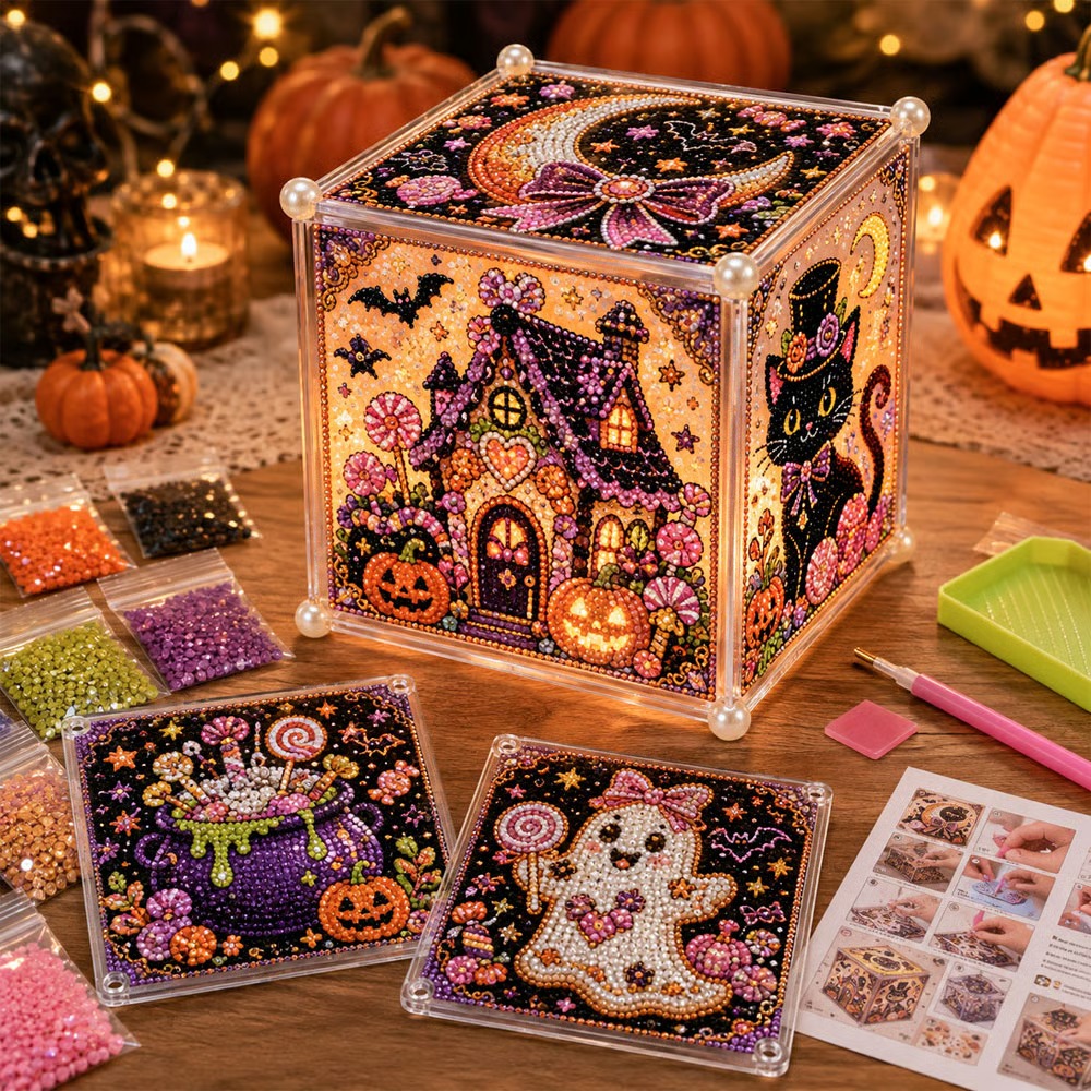 ✨ DIY Diamond Painting Storage Box – Festive 3D Craft & Decorative Organizer