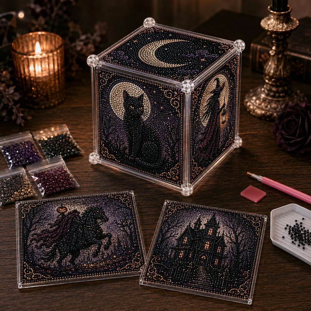 ✨ DIY Diamond Painting Storage Box – Festive 3D Craft & Decorative Organizer